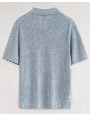 Polo léger en maille fine gris clair