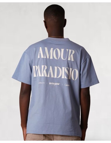 T-shirt "Amour Paradisio" bleu