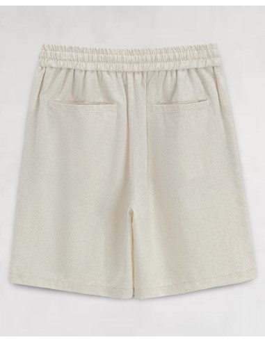 Short en lin à lacets beige