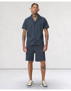 Ensemble short chemisette navy