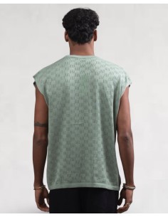 Débardeur en crochet vert 2