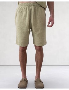 Short en gaz de coton...
