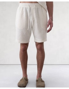Short en gaz de coton...