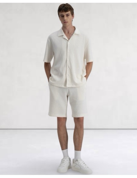 Short "sponge" blanc