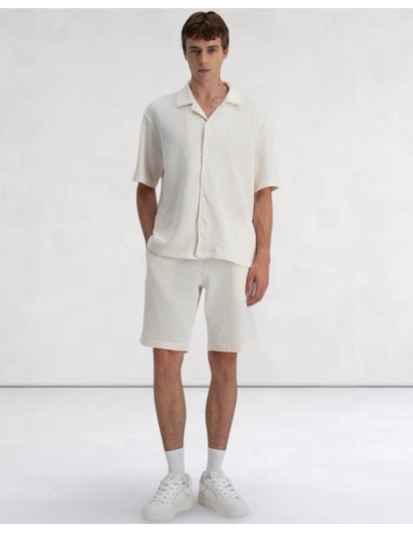 Short "sponge" blanc