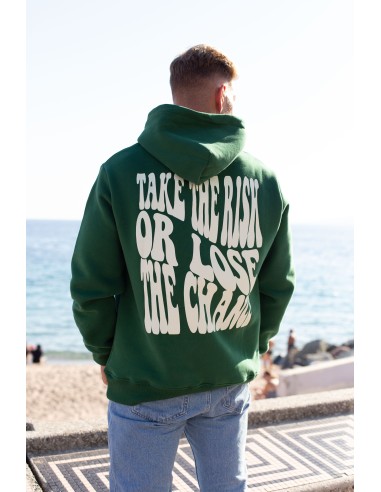 Hoodie Take The Risk Green