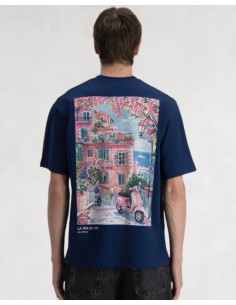 T-shirt "Dolce Vita" bleu...