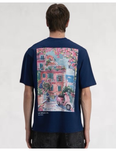 T-shirt "Dolce Vita" bleu marine