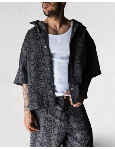 Chemisette "dark snake" noir