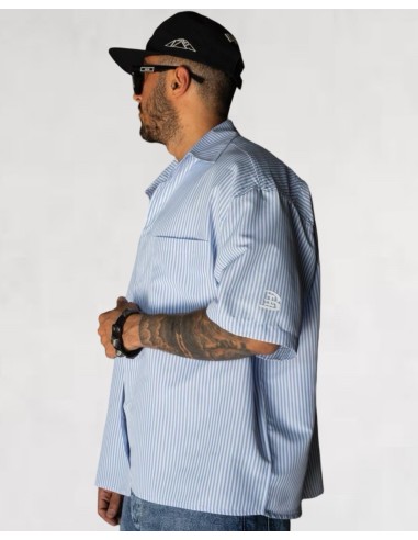 Chemisette rayée boxy bleu