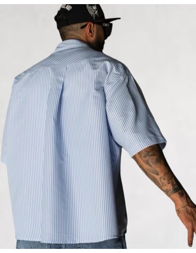 Chemisette rayée boxy bleu