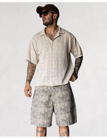 Short "PYTHON" beige