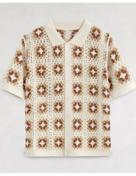 Chemisette à crochet "DESERT" beige