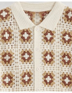 Chemisette à crochet "DESERT" beige 2