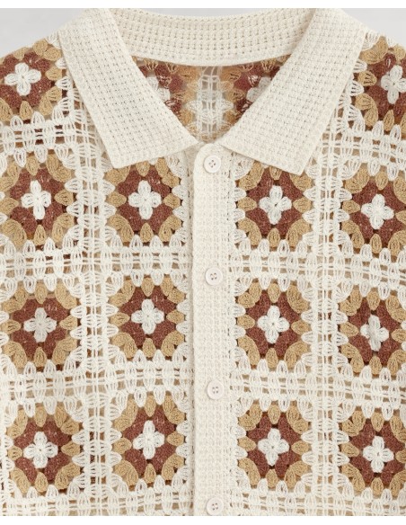 Chemisette à crochet "DESERT" beige
