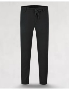 Pantalon coton lin noir