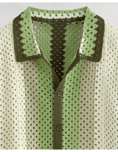 Chemisette verte en crochet "ELEMENT" Chemisette verte en crochet "ELEMENT"