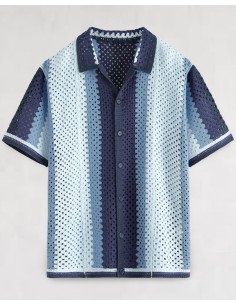 Chemisette bleue en crochet...