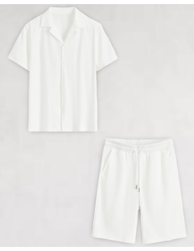 Ensemble short chemisette blanc