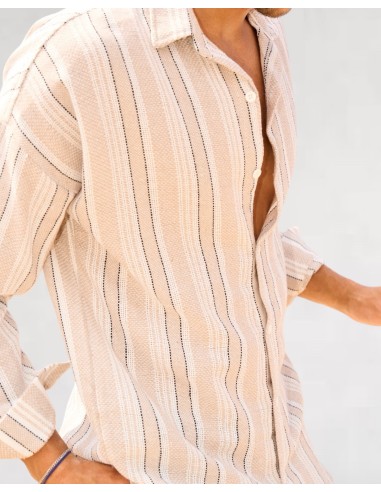 Chemise "Buldan" beige et noir Chemise "Buldan" beige et noir