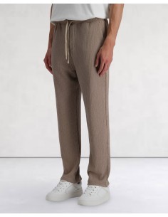 Pantalon effet crêpe beige 2
