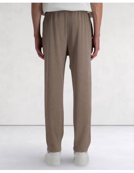 Pantalon effet crêpe beige