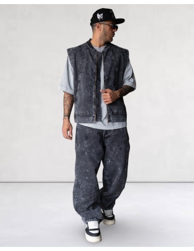 Veste sans manche Denim Streetwear...