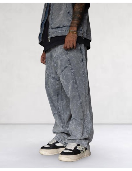 Jeans Denim Streetwear Bleu