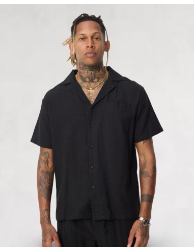 Ensemble pantalon chemisette fluide noir