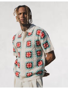 Chemisette "MALABAR" en crochet beige