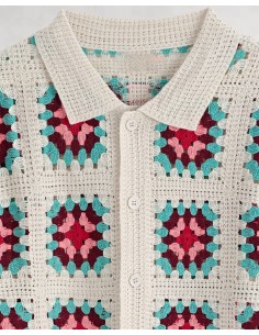 Chemisette "MALABAR" en crochet beige 2