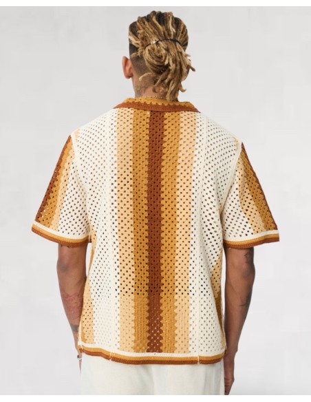 Chemisette "EGYPTE" en crochet camel