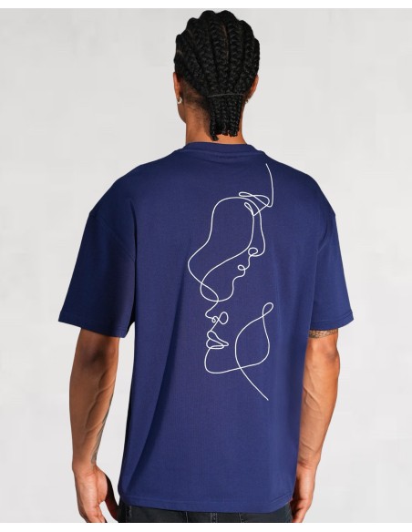 T-shirt "LINEART" bleu