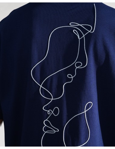 T-shirt "LINEART" bleu