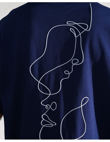 T-shirt "LINEART" bleu