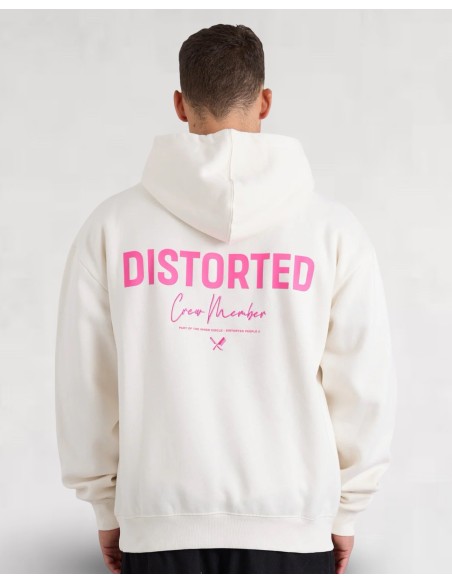Hoodie oversize "CREW MEMBER" blanc