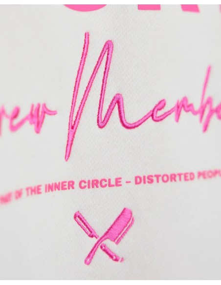 Hoodie oversize "CREW MEMBER" blanc