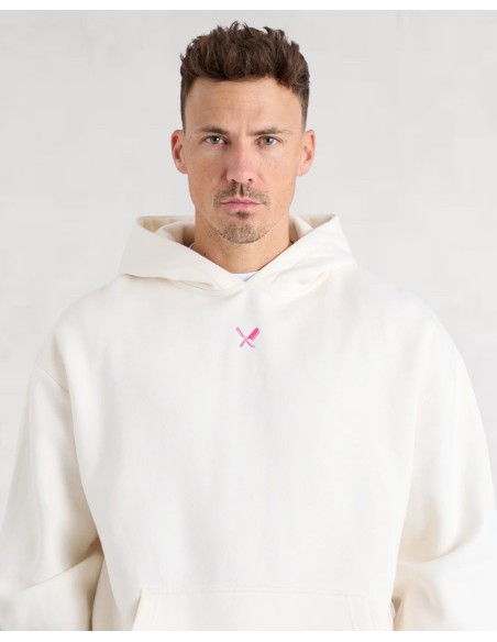 Hoodie oversize "CREW MEMBER" blanc
