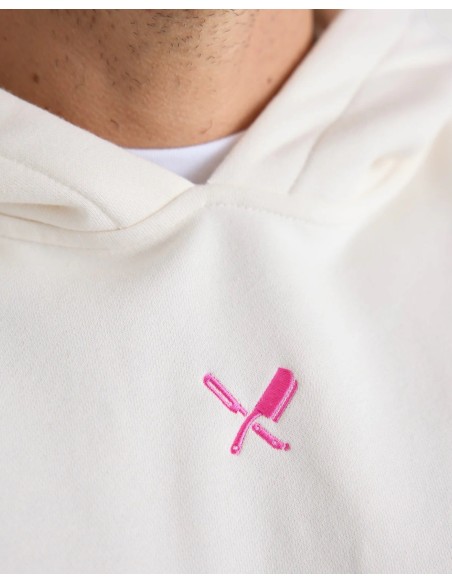 Hoodie oversize "CREW MEMBER" blanc