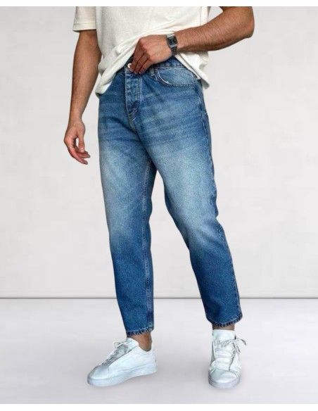 Jeans boyfriend bleu marine