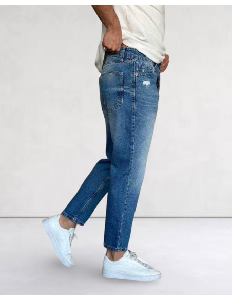 Jeans boyfriend bleu marine