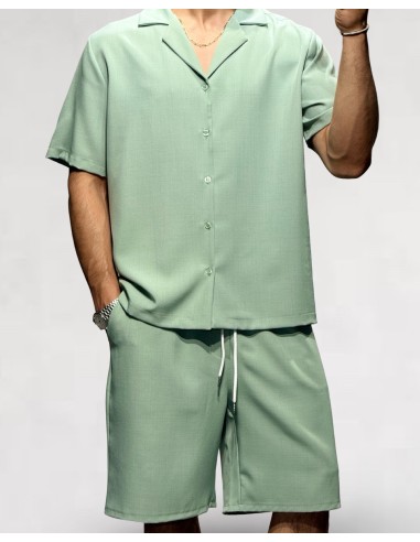 Ensemble vert d'eau Short Chemisette