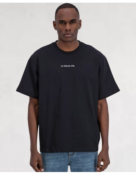 T-shirt "Dolce Vita" noir