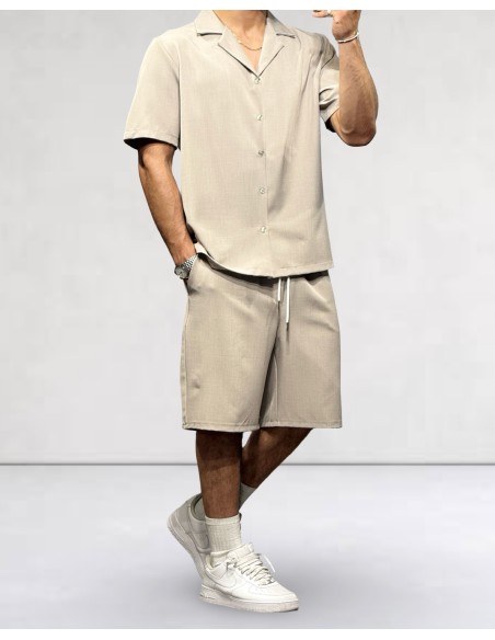 Ensemble beige Short Chemisette