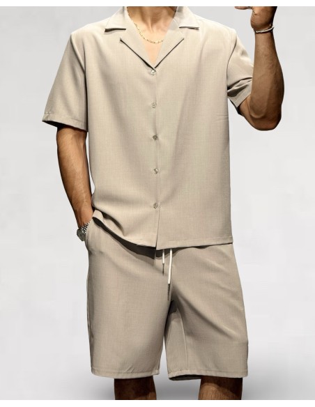 Ensemble beige Short Chemisette