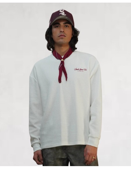 T-shirt manches longues "Waffle" blanc