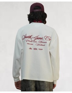 T-shirt manches longues "Waffle" blanc 2