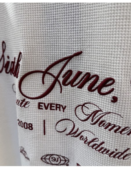 T-shirt manches longues "Waffle" blanc