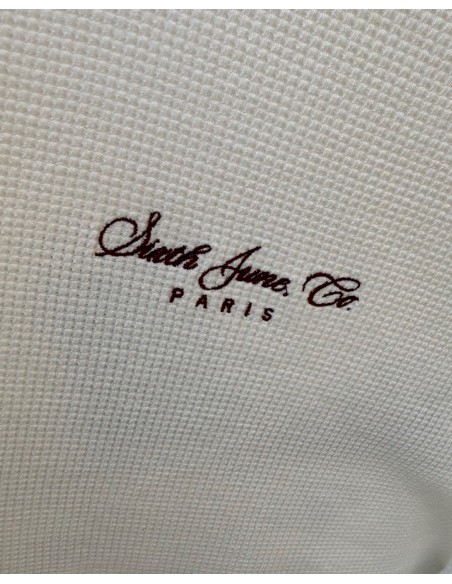 T-shirt manches longues "Waffle" blanc