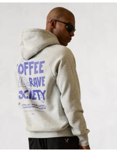 Hoodie "Coffee society" gris